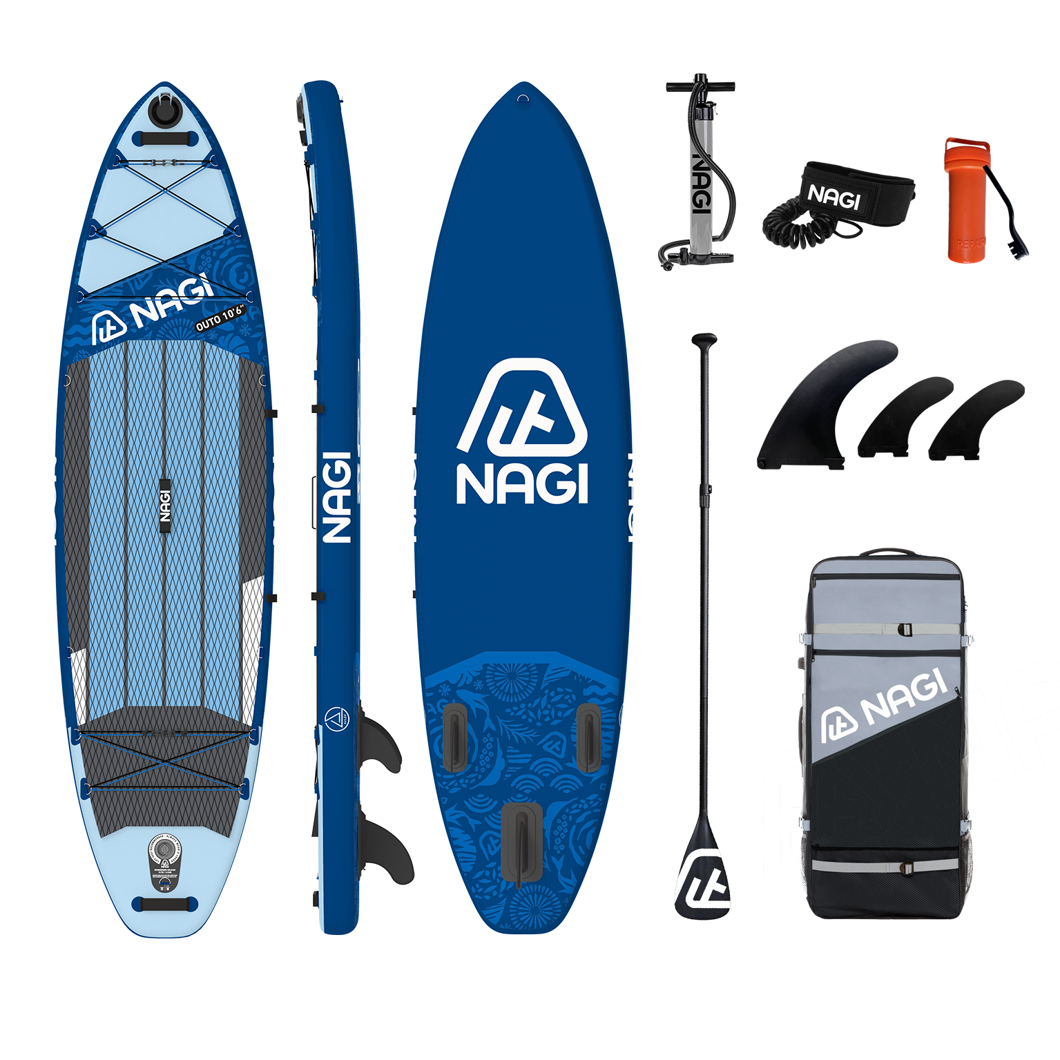OUTO Package (Refresh) Inflatable Paddle Board 10'6"/11'6''